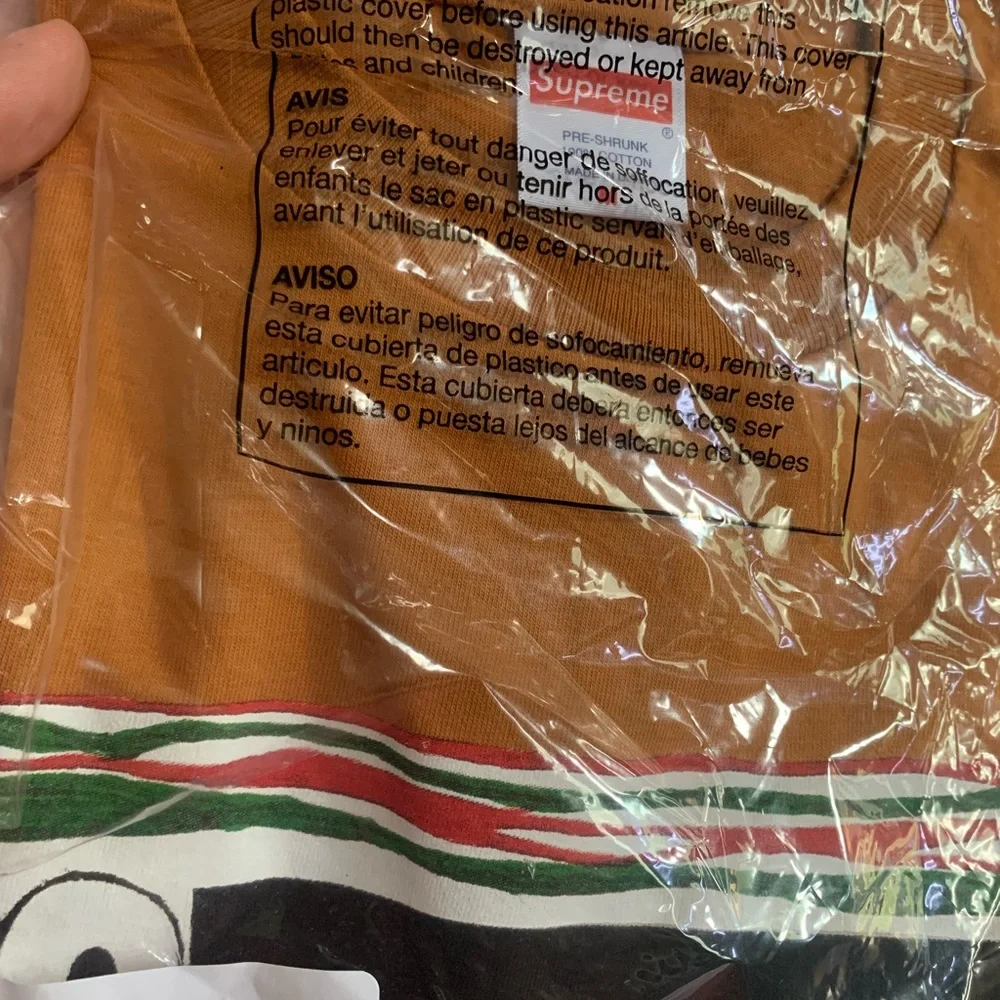 Supreme Mask T-Shirt, Size Medium - Burnt Orange - Picture 3 of 3